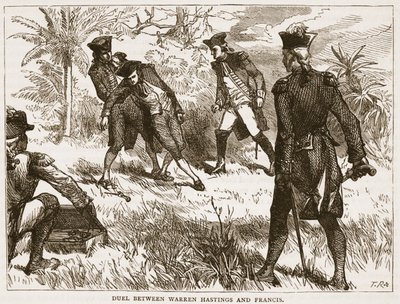 Warren Hastings ve Francis arasındaki düello, James Grant tarafından yazılan Cassells Illustrated History of India