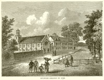 1750 yılında Dulwich Koleji by English School
