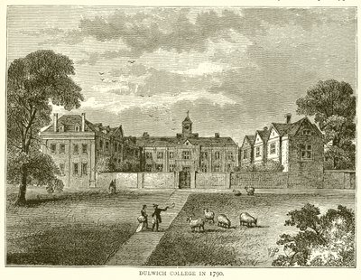 1790 yılında Dulwich Koleji by English School