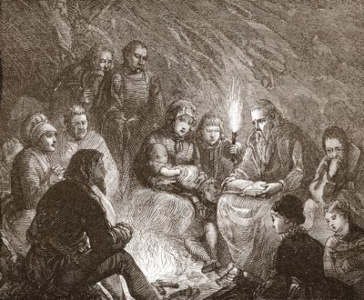 Saklanan Hollandalı Protestanlar, James Aitken Wylie (1808-1890) tarafından yazılan Protestanlığın Tarihinden bir örnek, pub. 1878 by English School