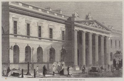 Doğu Hindistan Evi, Leadenhall-Sokak (gravür) by English School