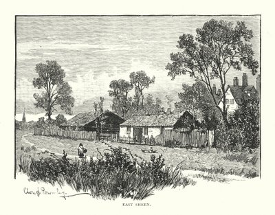Doğu Sheen (gravür) by English School