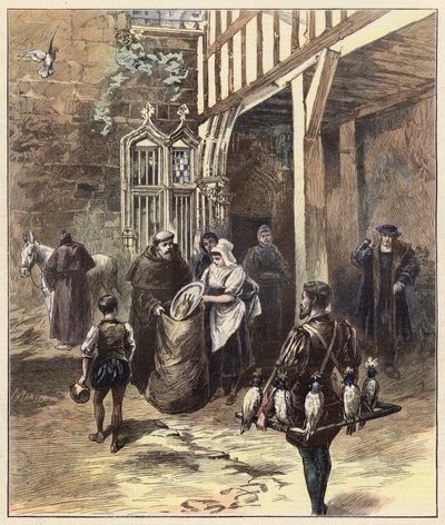Eski zamanlarda Paskalya sunuları (renkli taş baskı) by English School