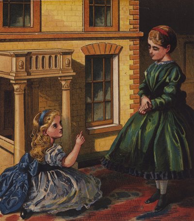 Edith ve Millys Housekeeping (renkli taşbaskı) by English School