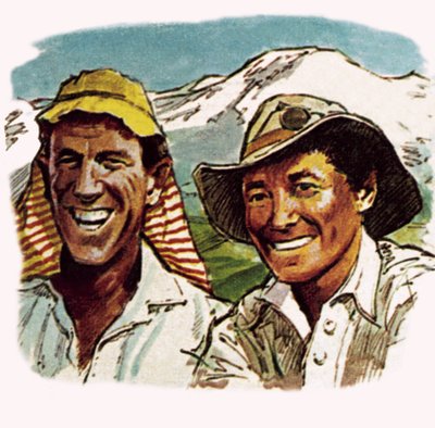 Edmund Hillary ve Sherpa Tenzing by English School