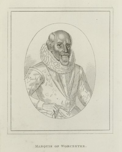 Edward Somerset, Worcester Markisi (gravür) by English School