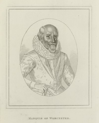 Edward Somerset, Worcester Markisi (gravür) by English School