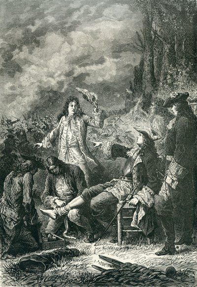 Edward Villiers, 1643 Newbury savaşında yaralandı by English School