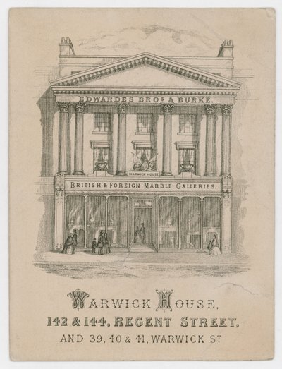 Edwardes Brothers & Burke, ticari kart by English School