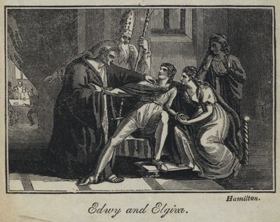 Edwy ve Elgiva (gravür) by English School