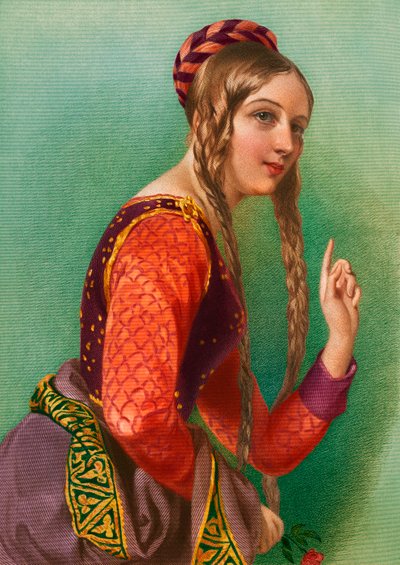 Henry G. Bohn tarafından basılan Aquitaineli Eleanor, II. Henry Kraliçesi by English School