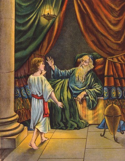 Eli ve Samuel (renkli taş baskı) by English School
