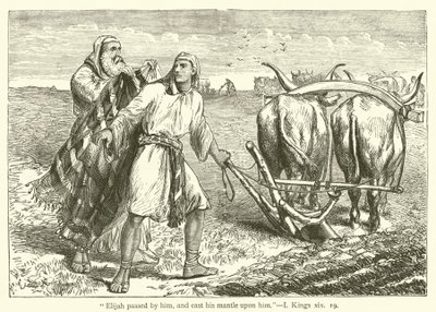 "İlyas yanından geçti ve cübbesini üzerine attı", I, Kings, xix by English School