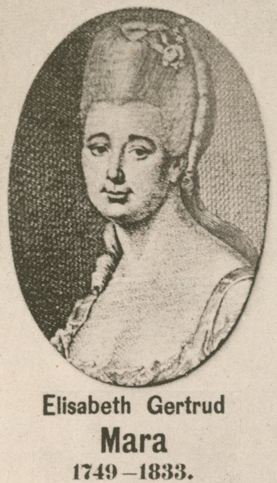 Elisabeth Gertrud Mara (gravür) by English School