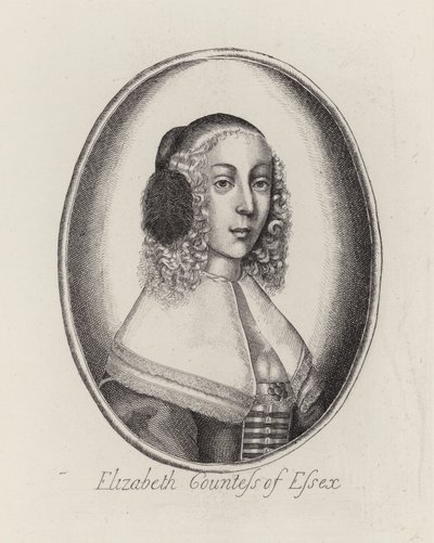 Elizabeth, Essex Kontesi (gravür) by English School
