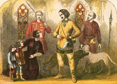Elizabeth Woodville imploring king Edward to reverse the attainder of her late husband by English School