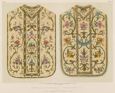 Luigi ve Ersilia Martini, Milano tarafından işlemeli Chasubles by English School