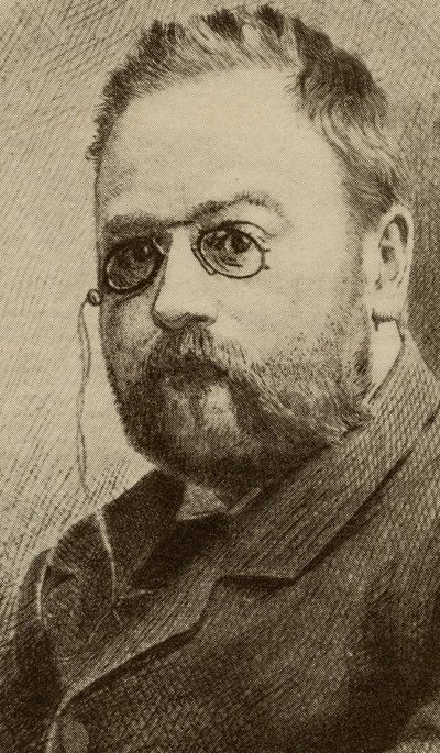 Emile Zola (1840-1902) by English School
