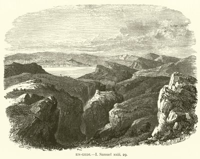 En-Gedi, I, Samuel, xxiii, 29 (engraving) by English School