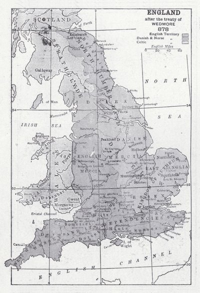 Wedmore 878 (lito) antlaşmasından sonra İngiltere by English School