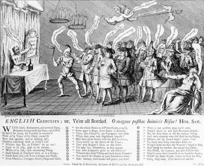 English Credulity veya Yere all Bottled, 1749 by English School
