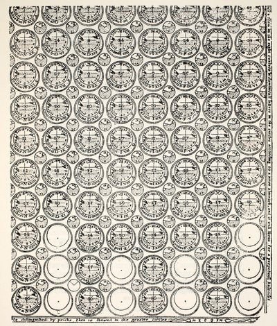 Gravür Almanack, 1591 (Bagford kopyası) by English School