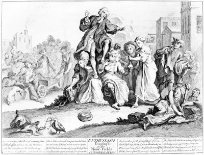 Gösterilen coşku veya Moor Fields Cemaati, 1739 by English School