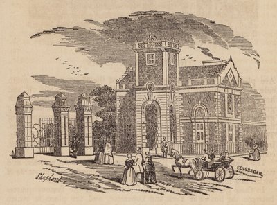 Giriş Locası, Victoria Park (gravür) by English School