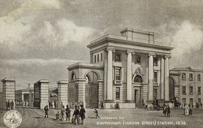Birmingham (Curzon Caddesi) İstasyonuna Giriş, 1838 by English School