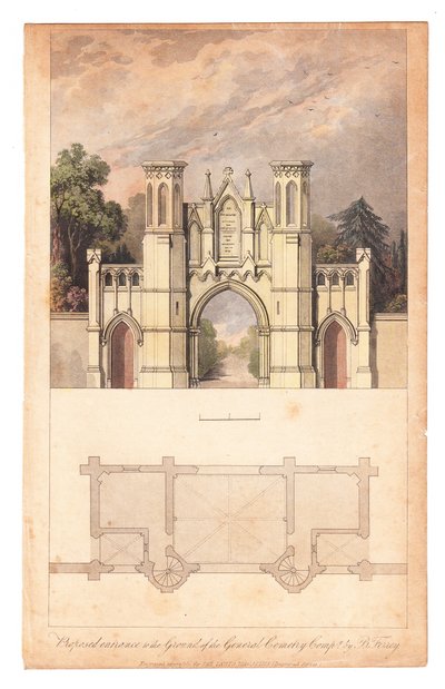 The Lady Magazine tarafından 1839 dolaylarında yayınlanan Highgate Mezarlığı