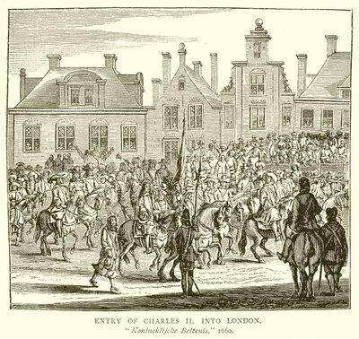 Charles II'nin Londra'ya girişi by English School