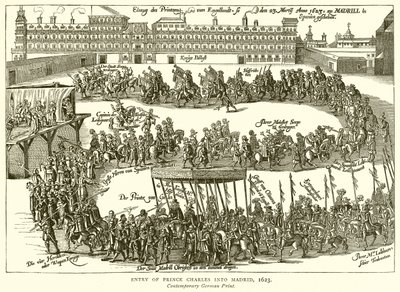 Prens Charles'ın Madrid'e girişi, 1623 by English School