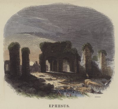 Efes (renkli gravür) by English School