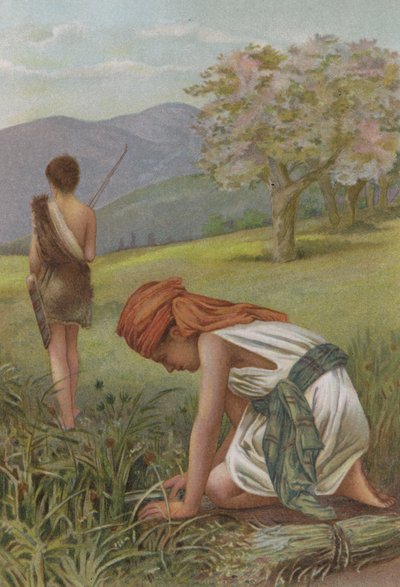 Esav ve Yakup (chromolitho) by English School