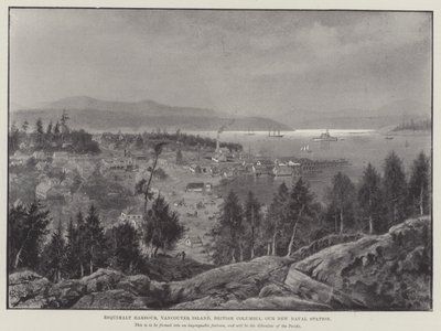 Esquimalt Limanı, Vancouver Adası, Britanya Kolumbiyası, Yeni Deniz İstasyonumuz (gravür) by English School