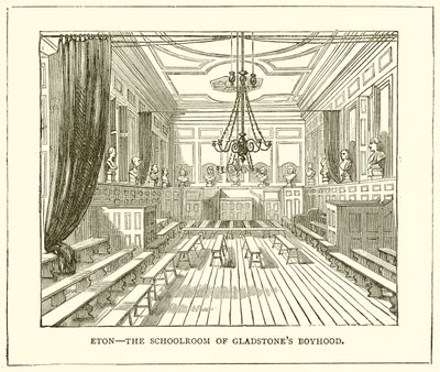 Eton - Gladstones Çocukluğunun Okul Odası by English School