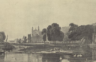 Eton Koleji, Wharf ile (gravür) by English School