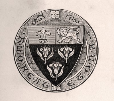 Eton kalkanı, okul sloganı ile yuvarlanır, Sir Edward Creasy