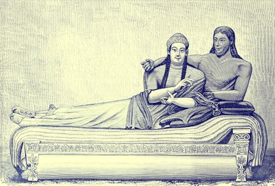 Etrüsk mezarı, Victor Duruy tarafından Roma Tarihinden bir çizim, 1884