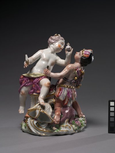 Avrupa ve Amerika, Chelsea Porselen Fabrikası tarafından üretildi, c.1760 by English School