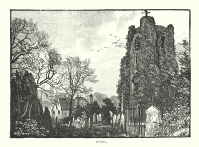 Ewell (gravür) by English School
