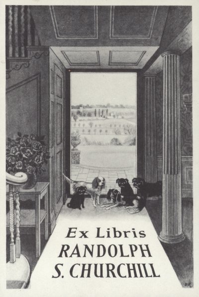 Eks Libris Randolph S Churchill by English School