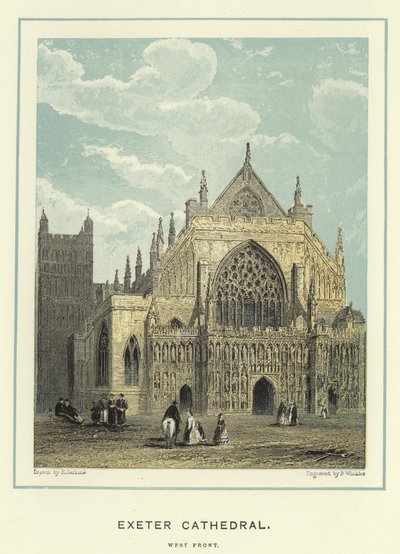 Exeter Katedrali, batı cephesi by English School