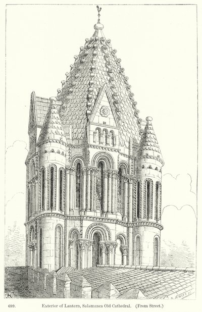 Fenerin Dışı, Salamanca Eski Katedrali (gravür) by English School
