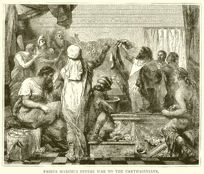 Fabius Maximus Kartacalılara Savaş sunuyor by English School