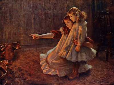 Alevlerdeki Yüzler: ateşe bakan kadın ve çocuk (renkli taş) by English School