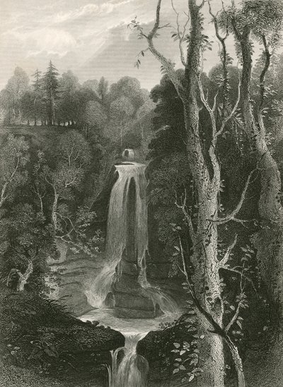 Acharn Şelalesi (gravür) by English School