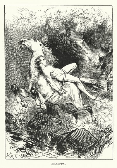Ünlü gezintiler: Mazeppa (gravür) by English School