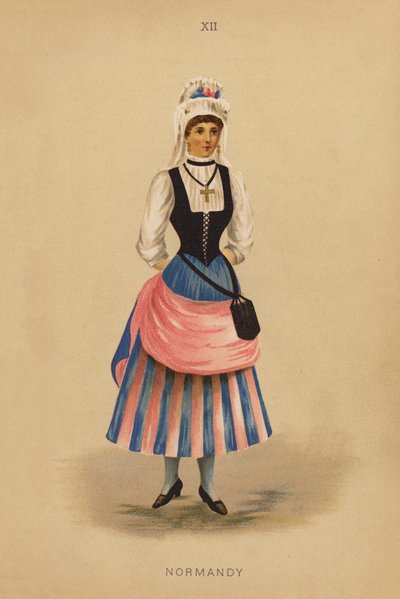 Süslü kıyafetler: Normandiya (renkli lito) by English School