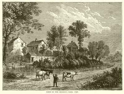 Regents Park'ta Çiftlik, 1750 by English School